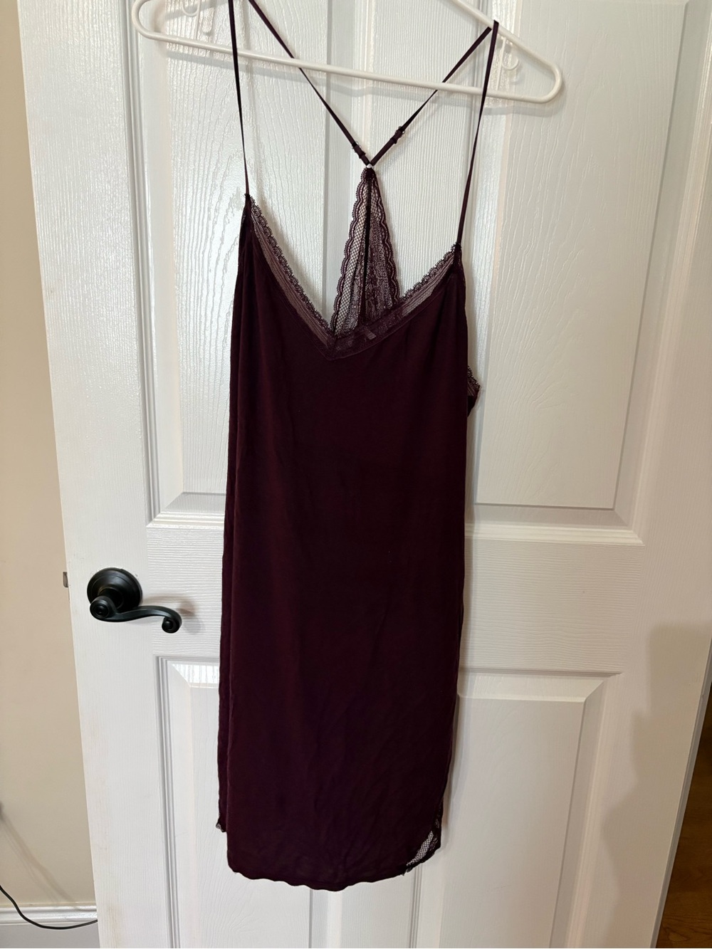 Victoria's Secret Plum Lace-Trim Slip Chemise